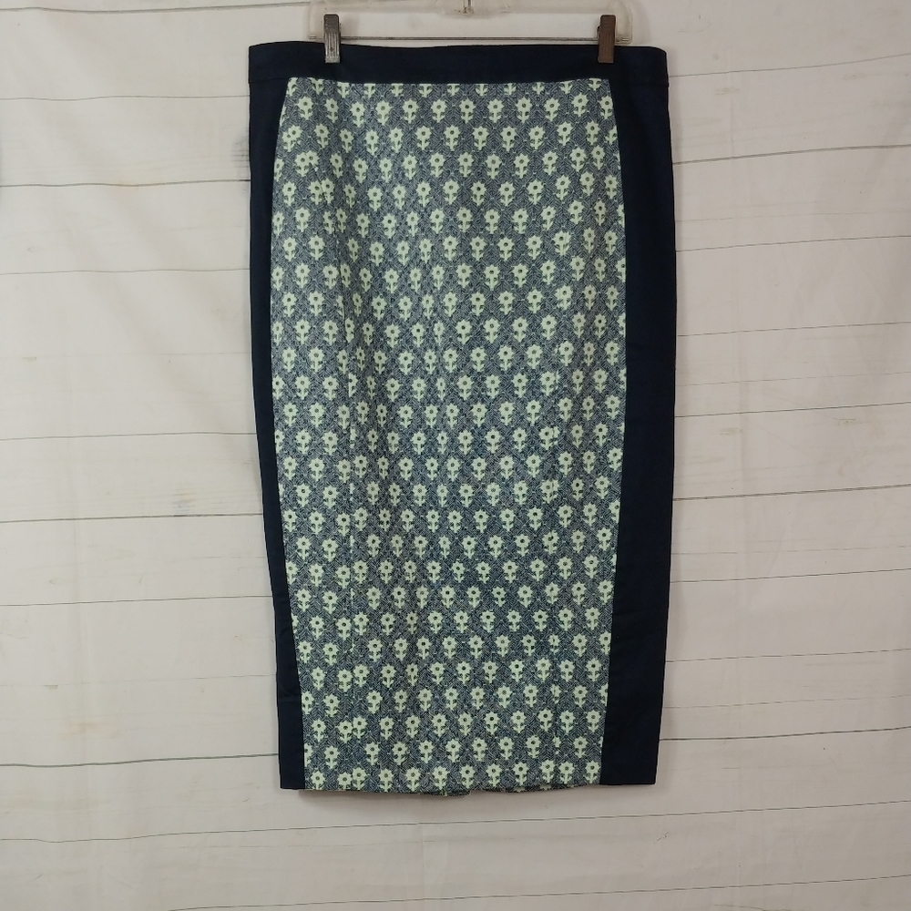 Asos Floral Print Pencil Skirt Plus Size 14